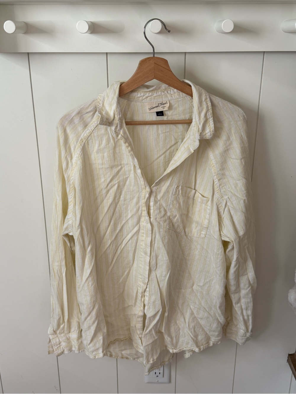 Light Yellow Striped Long-Sleeve Shirt